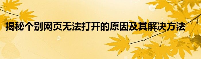 瀏覽器個別網站打不開_瀏覽器打開某些網頁_個別瀏覽器網站打開沒反應